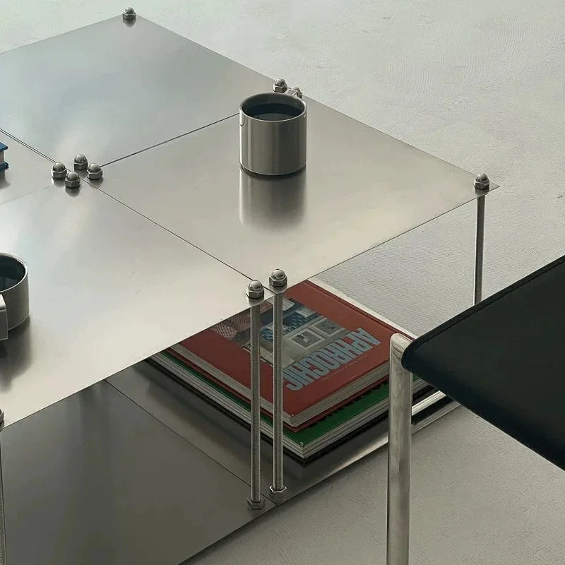 Bauhaus Stainless Steel Metal Modular Storage Rack Floor