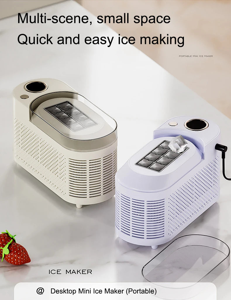 Desktop Mini Ice Cubes Maker Machine Dormitory Camping
