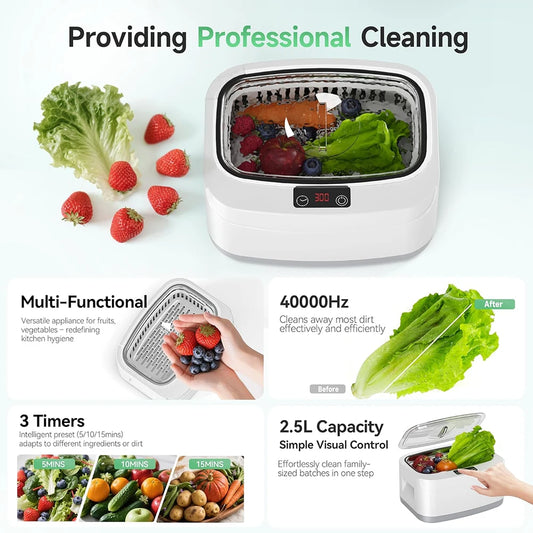 Kunphy Ultrasonic Machine 40khz Jewelry Cleaner Ultrasonic Bath