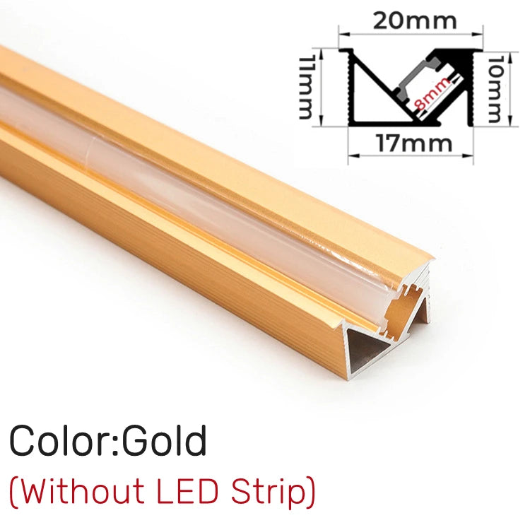 5m/1m/Pcs Invisible Led Recessed Aluminum Profile Hidden