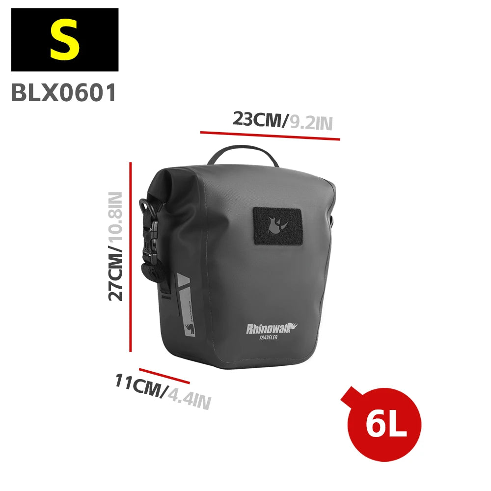 Rhinowalk Bicycle Pannier Bag Waterproof 6l 12l 20l