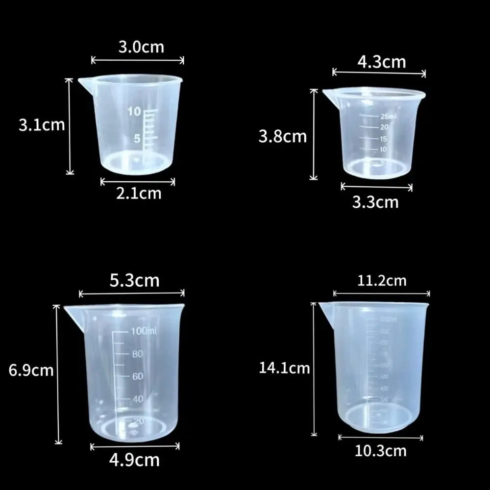 Transparent Plastic Measuring Cups Multi-Purpose Graduated Scale