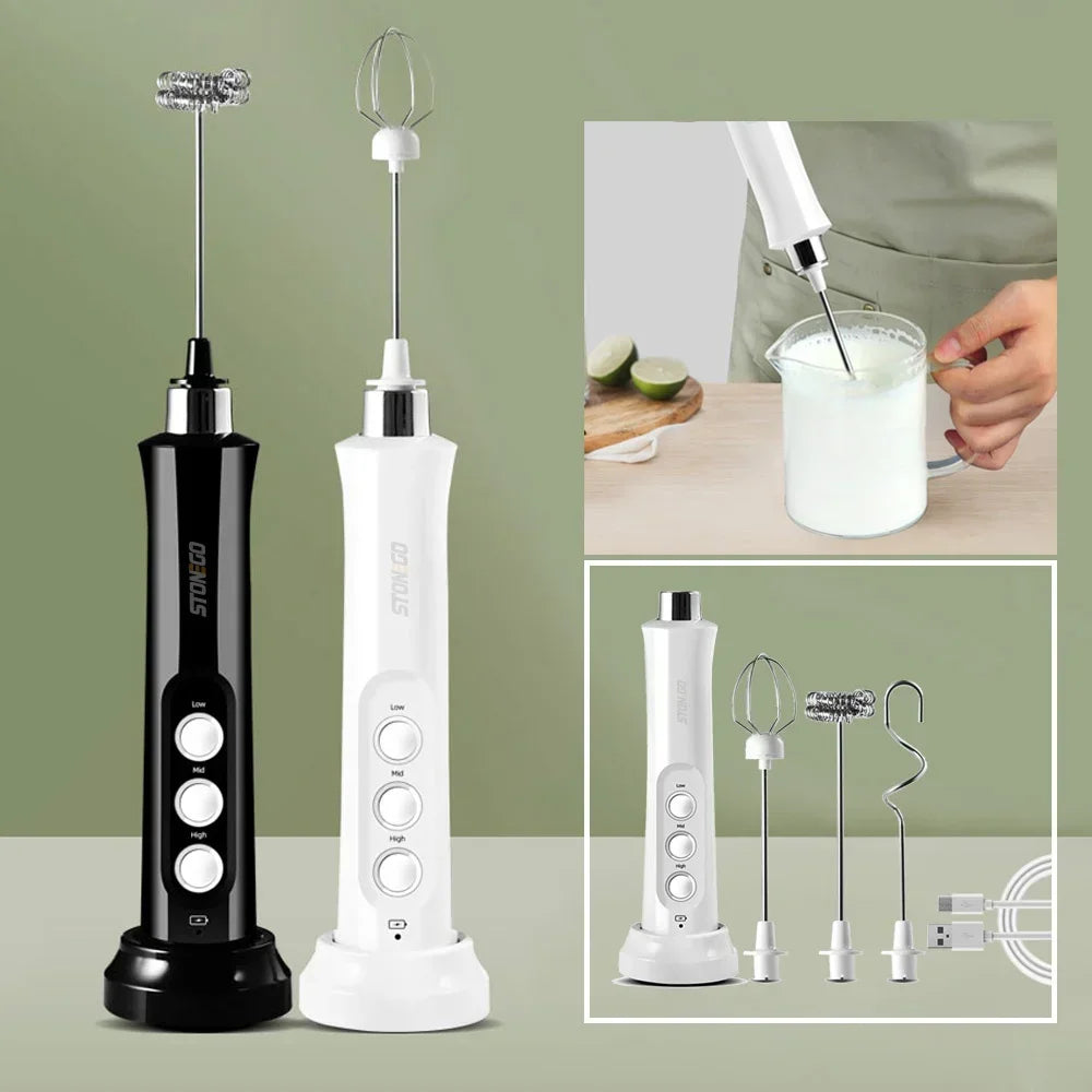 Usb Rechargeable Electric Milk Frother Mini Handheld Foam