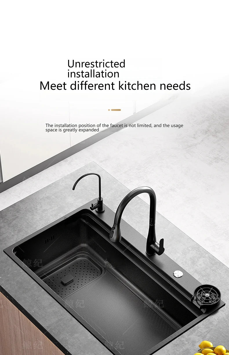 Stainless Steel Sink Gray Large Slot Wash Vegetables