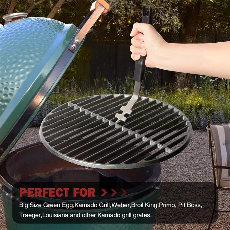 Universal Grill Grate Lifter Cast Iron Grid Lever