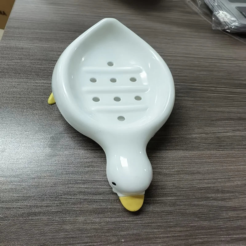 Duck Soap Dish-Cute Self Draining Soap Holder Creative