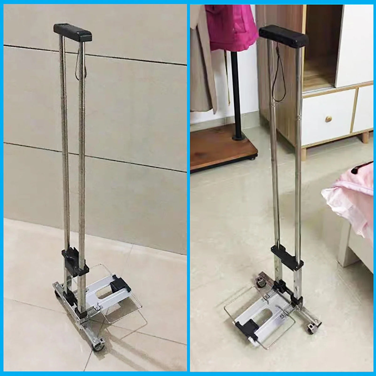 Mini Foldable Moving Trailer Stainless Steel Cart Shopping