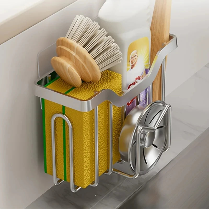 Sponge Holder Sink Adhesive Hook Rustproof Stainless Steel