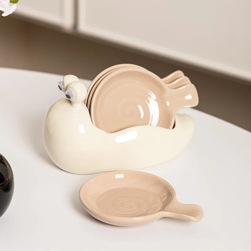 Snail Ceramic Small Dish Flavor Dish Pot Dipping