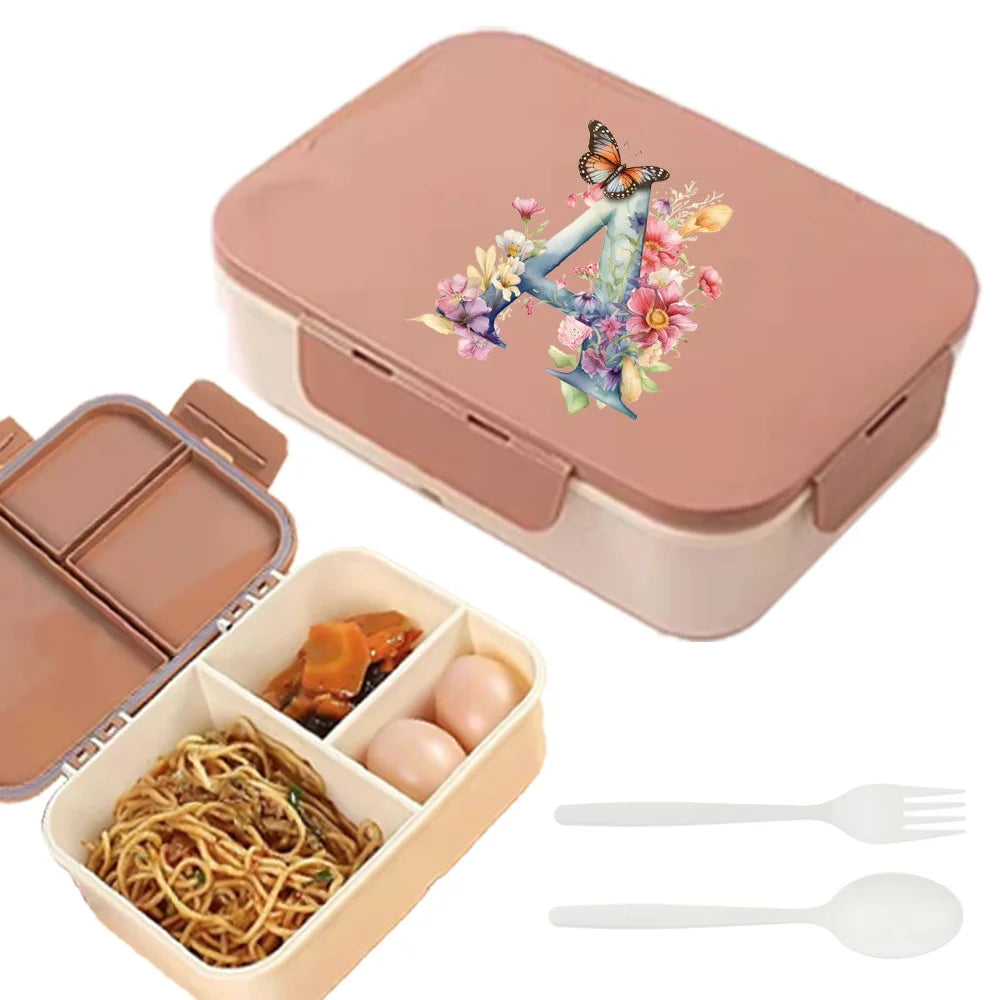 Flip Lid Compartment Lunch Box Food Organizer Case
