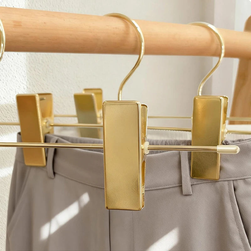 10-20pcs Metal Clothes Drying Rack Premium Shiny Gold