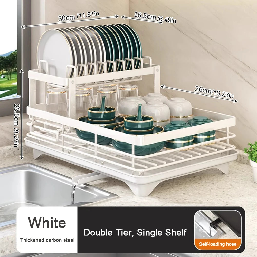 Dish Bowl Drainer Dish Drying Rack Adjustable Plates