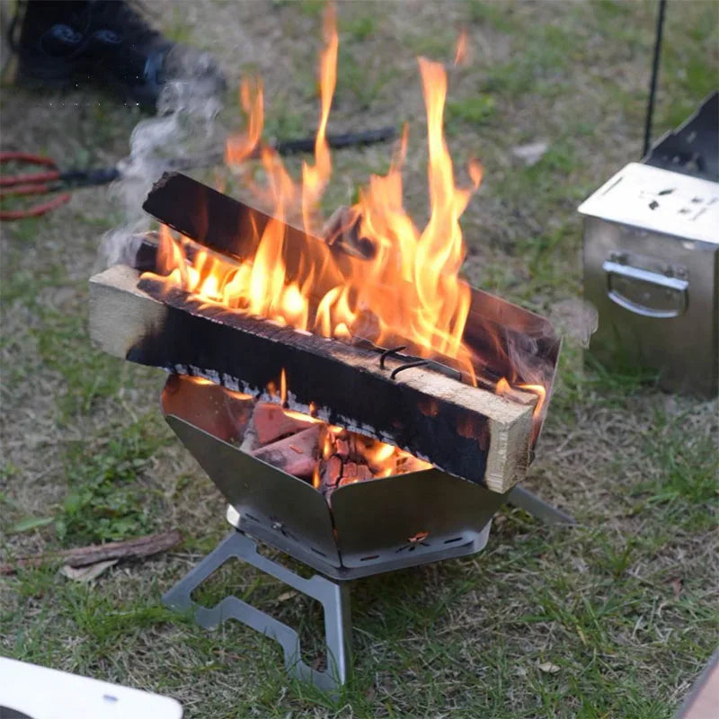 Campfire Pit Camping Wood Charcoal Bonfire Stove Stainless