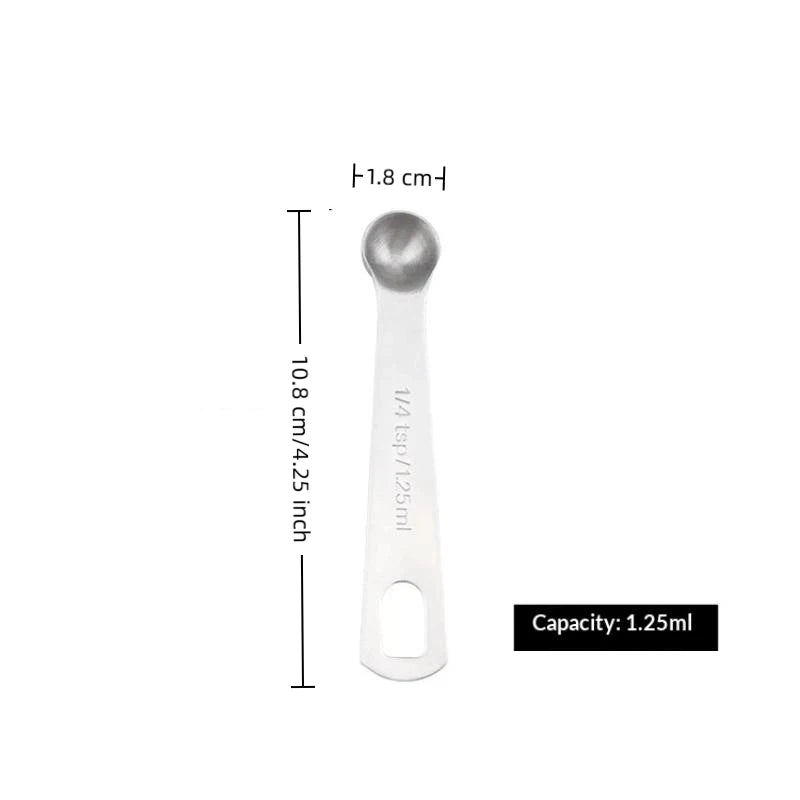 Stainless Steel Measuring Spoon 1/5/6 Scale Measuring Ruler