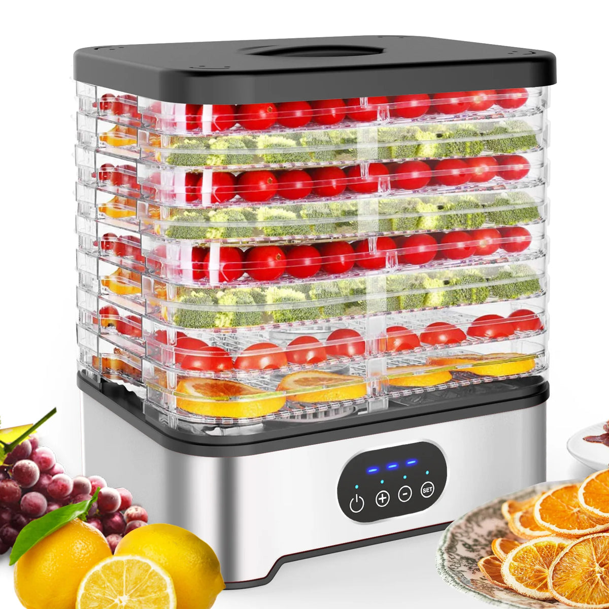 Cross-Border Food Dehydrator 8-Layer Large-Capacity Smart Food