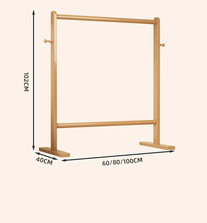 Small Bamboo Hat Rack Floor Hanging Clothes Rack