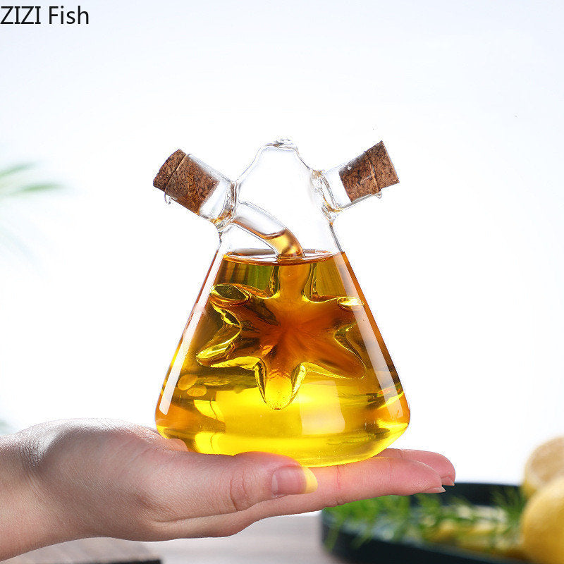 2-In-1 Double Layer Bottle Sauce Oil Vinegar Glass