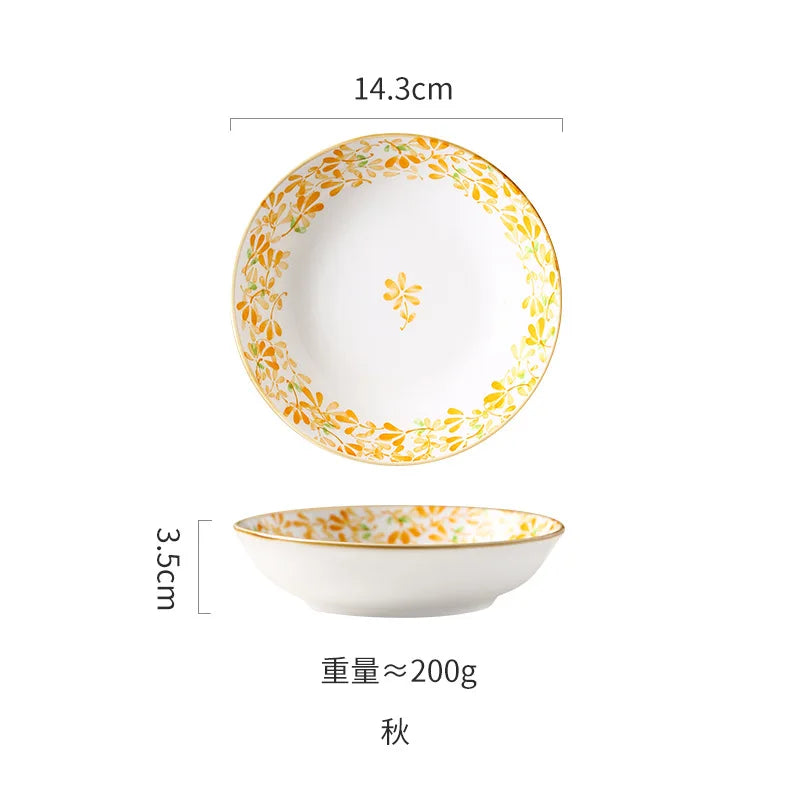 Japanese Style Ceramic Dessert Sauce Dish Plate Creative
