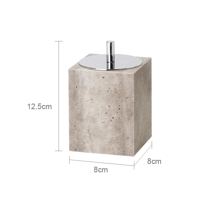 Travertino Grigio Bathroom Antique Natural Marble Soap Dispenser