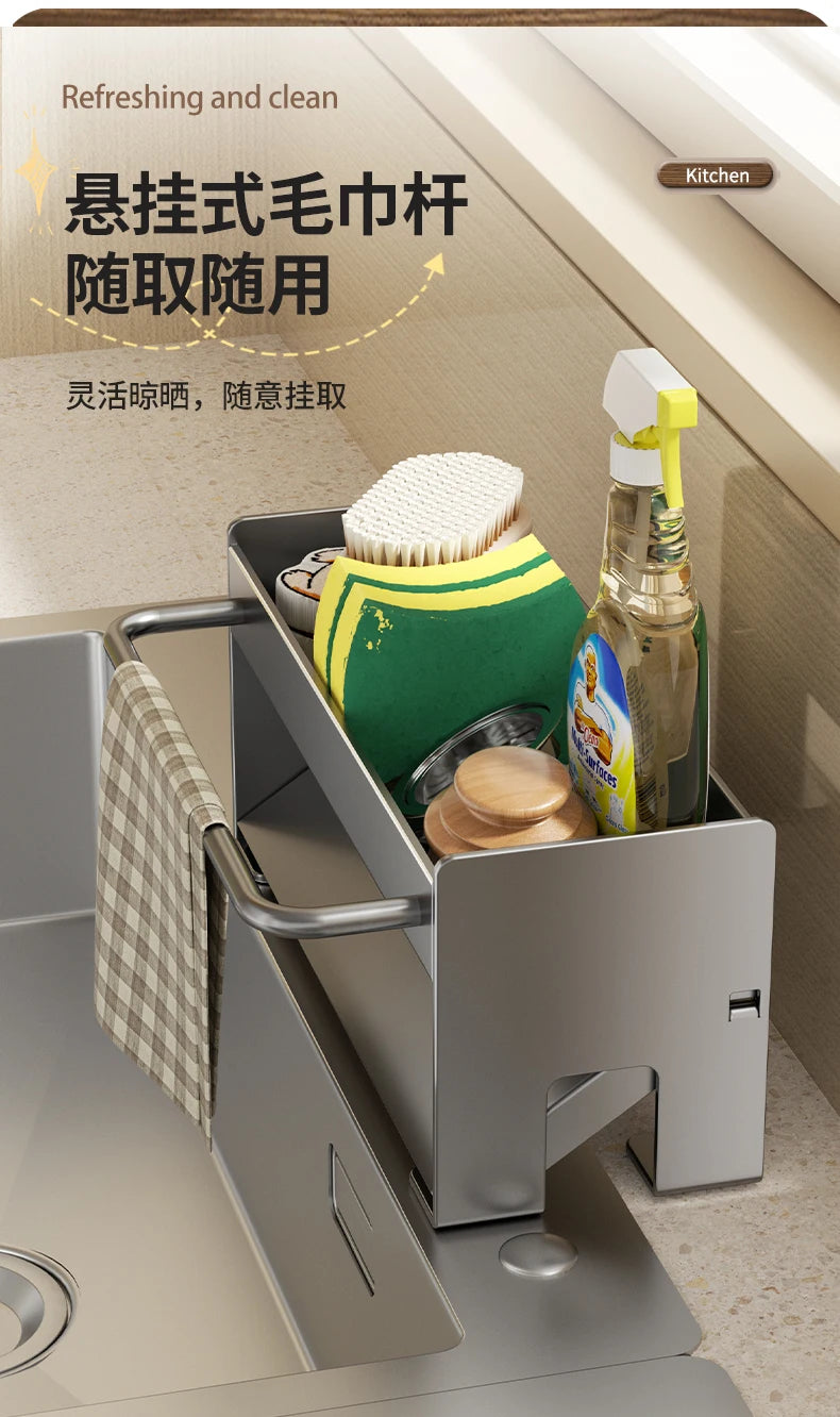 Sink Stand Sponge Holder Dish Drainer Organizers Storage