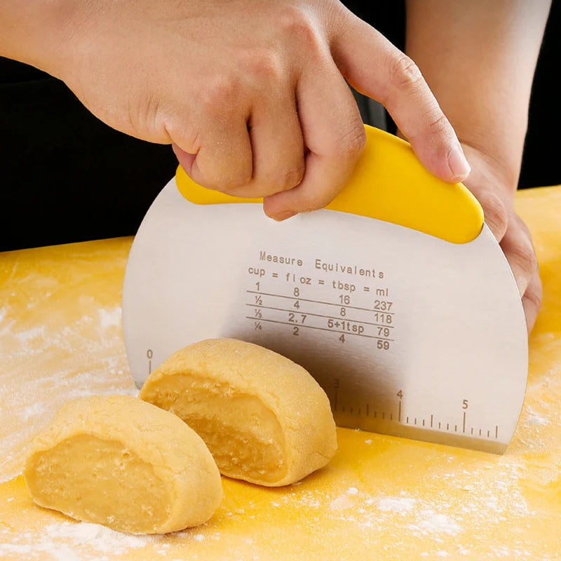 Dough Scraper Stainless Steel Pastry Dough Cutter Semicircular