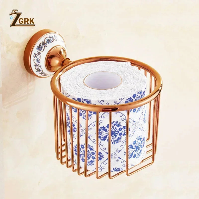 Zgrk Luxury Bathroom Hardware Wall Mount Rose Gold