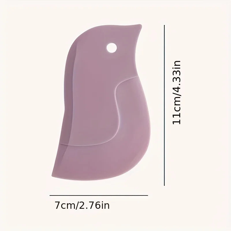 Penguin-Shaped Silicone Scraper Gray Silicone Material Flexible