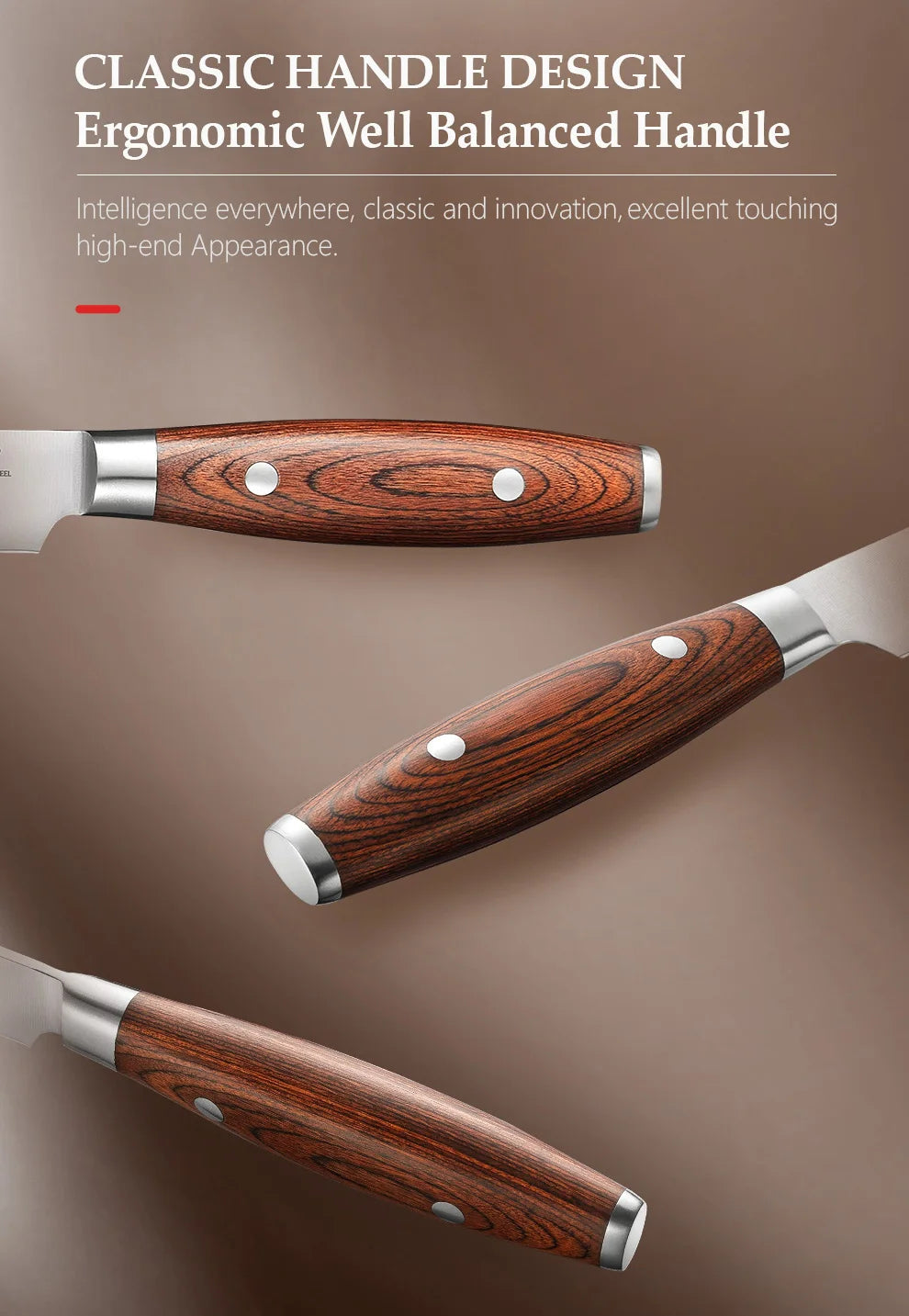 Xinzuo 1pc/4pcs Professional Knife Steak Knife Razor Sharp