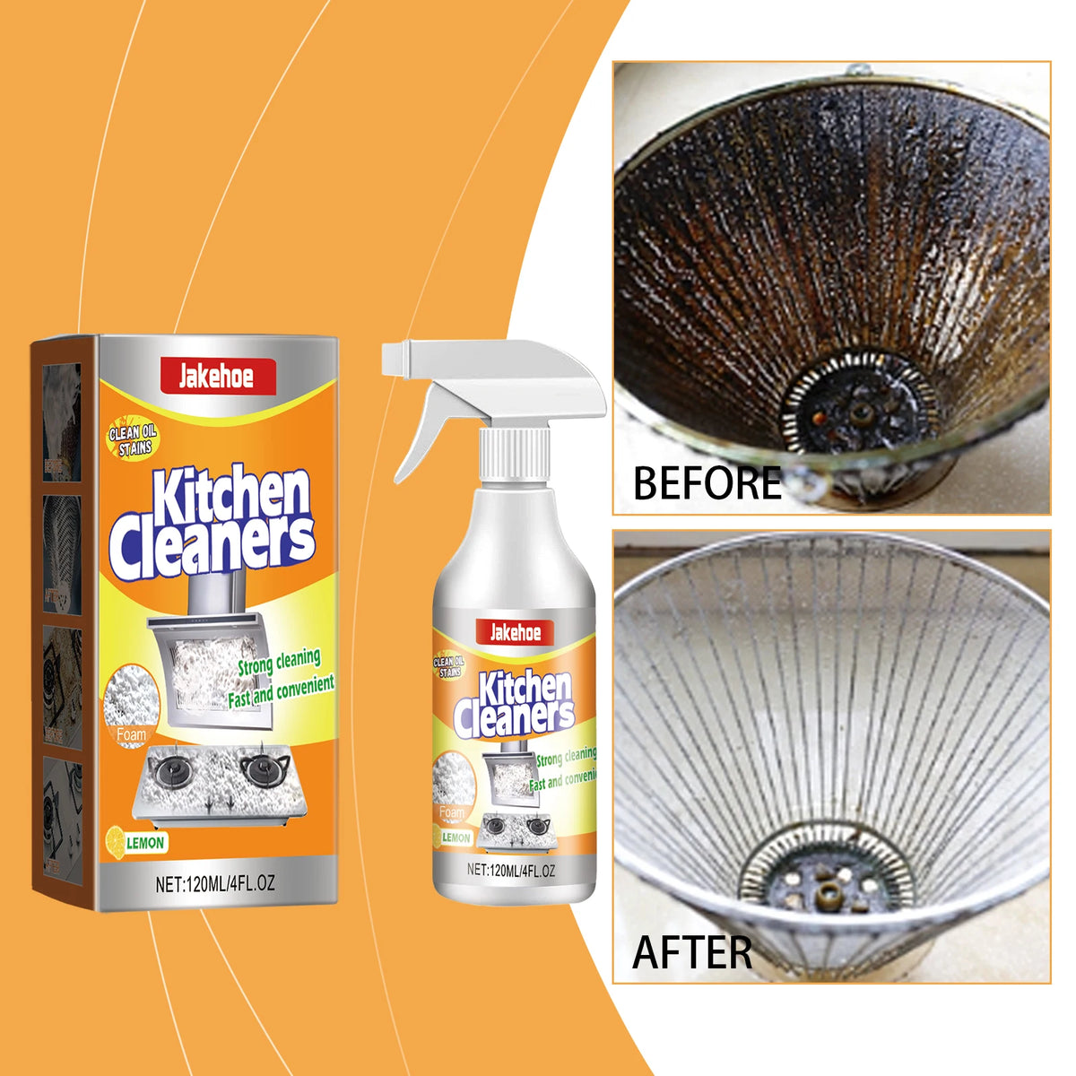 Foam Cleaner Powerful Dissolving Removing Stubborn Oil Stains