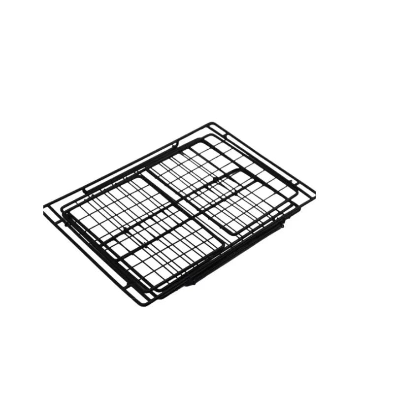 Lightweight Outdoor Camping Storage Shelf Folding Rack Double