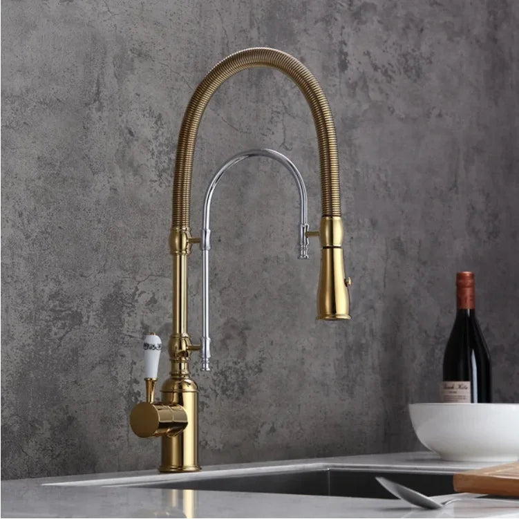 Faucet Pull Out 360 Degree Multi-Function Spring Pull