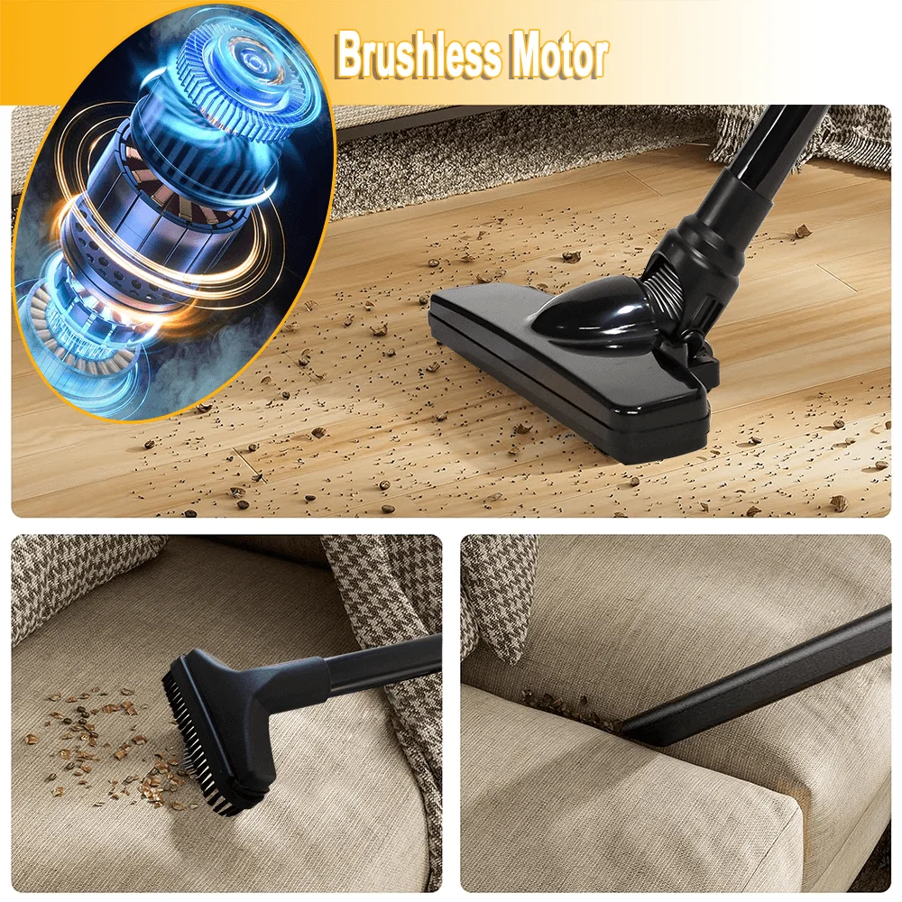 Cordless Electric Brushless Vacuum Cleaner Dust Collector Floor