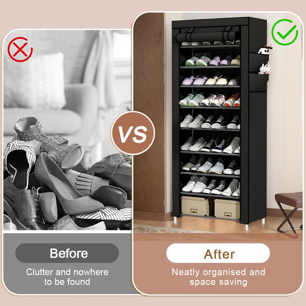 10 Layers Shoes Cabinet Cover Dustproof Shoes Storage
