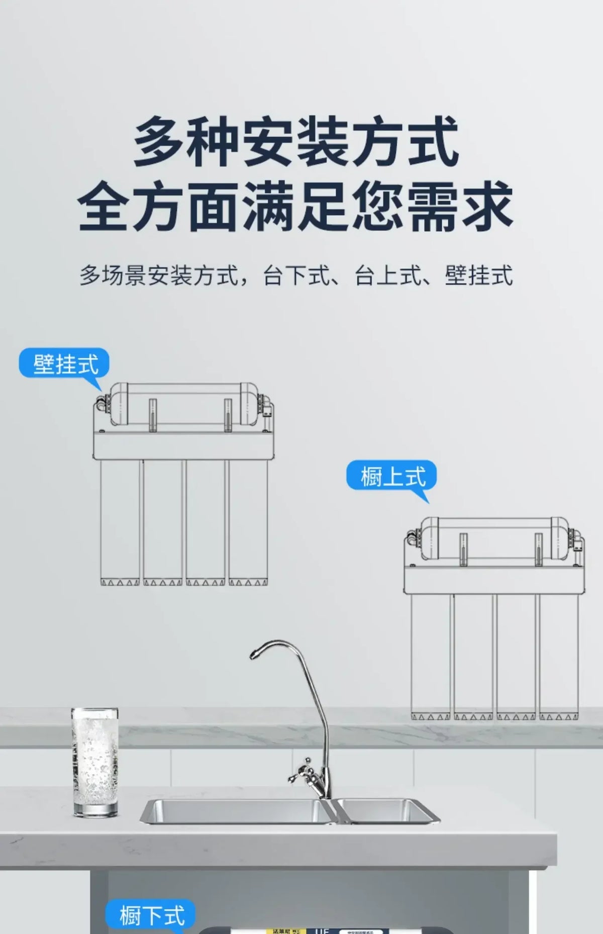 7-Stage Ultra Filtration Water Purifier Stainless Steel Housing