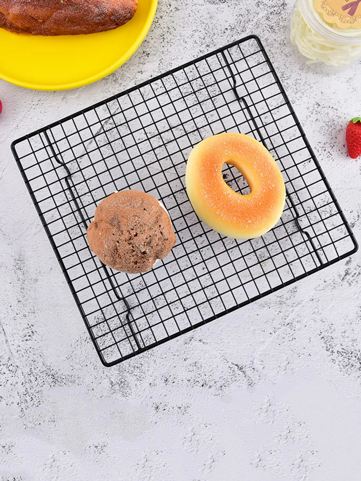 1pc-High Carbon Steel Nonstick Cake Cooling Rack Cooling