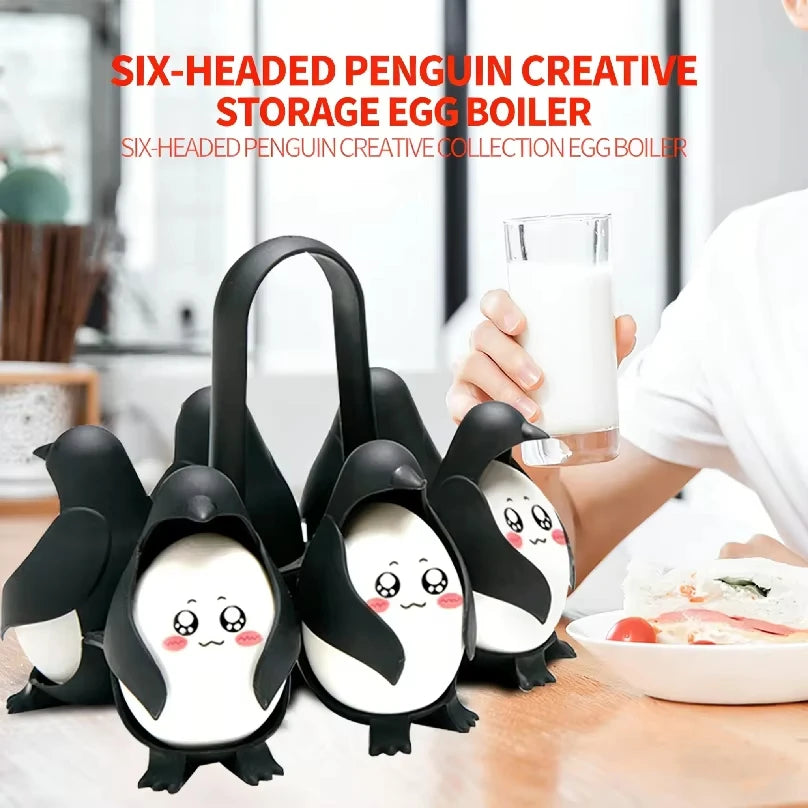 Penguin Shape Egg Boiler Rack Boiled Egg Holder