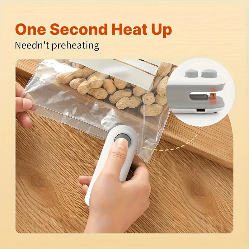 2-In-1 Cold Mini Vacuum Sealer Usb Rechargeable Food