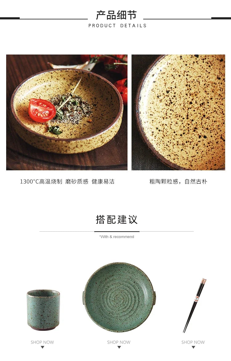 Ceramic Tableware Restaurant Clay Small Dish Rice Bowl