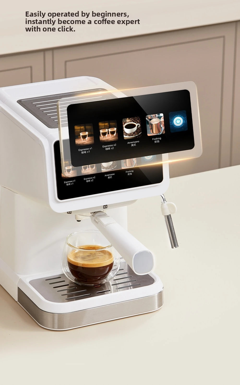 20bar Espresso Machine Steam Milk Frother Coffee Maker