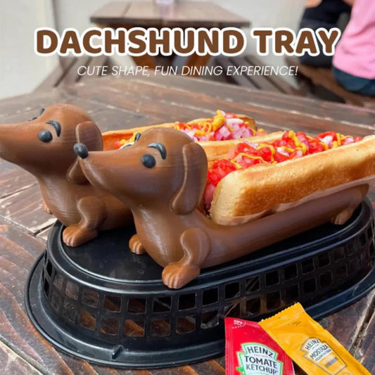 Lovely Funny Dachshund Dinner Plate Cute Shaped Sandwiches