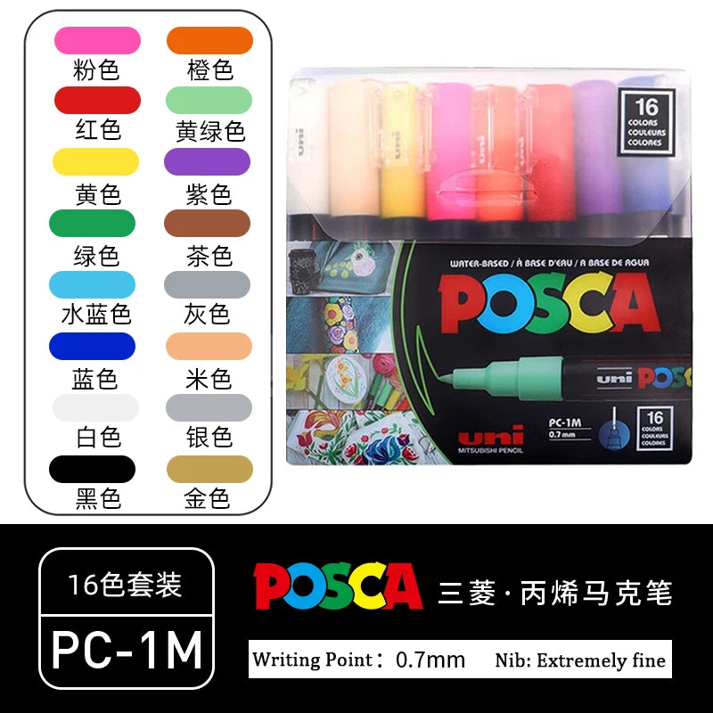 Uni Posca Full Marker Pen Storage Bag Pc-1m