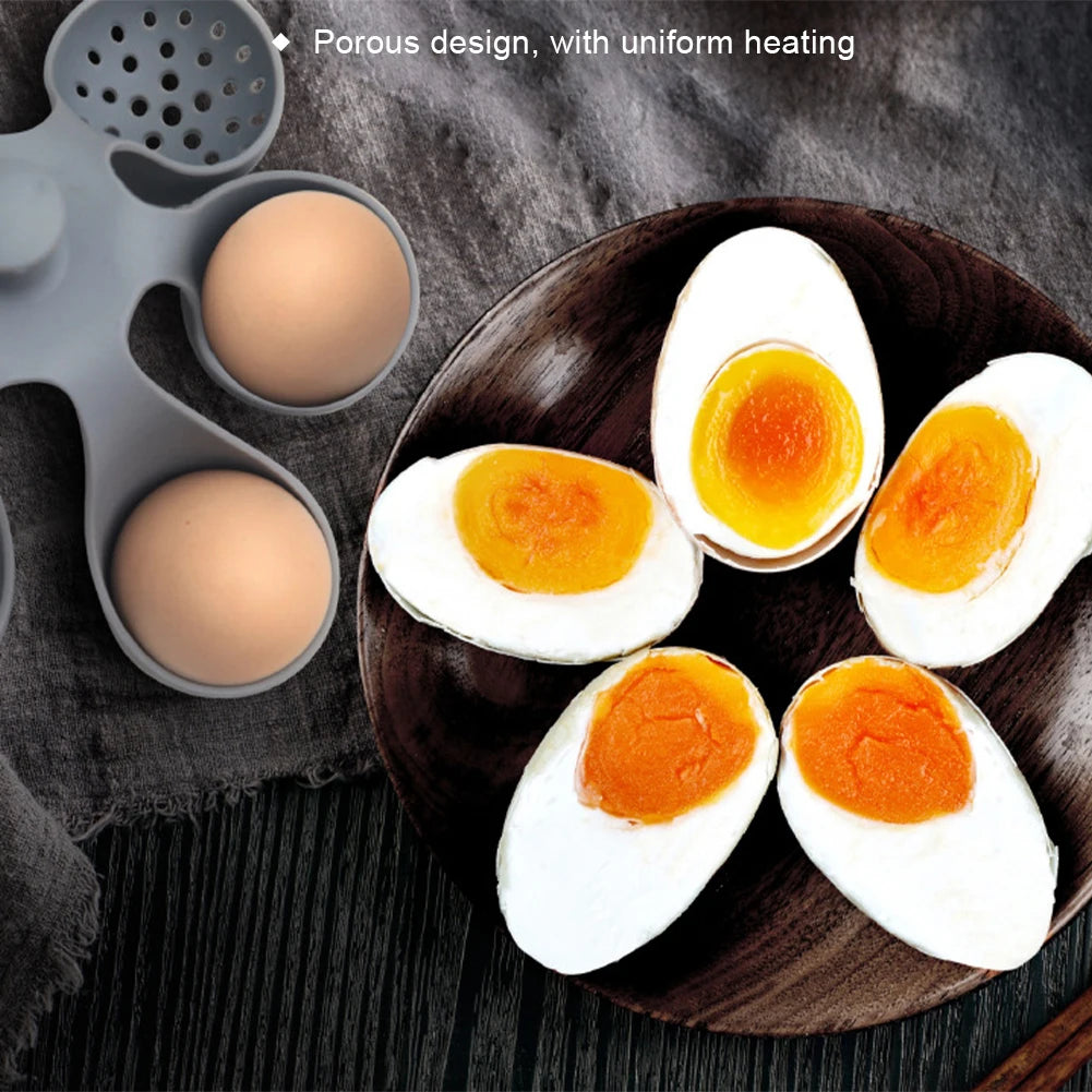 1pc 4/6 Egg Holder High-Temperature Resistant Silicone Egg