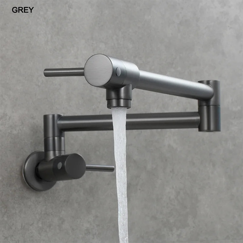 Brass Pot Filler Tap Wall Mount Foldable Faucet