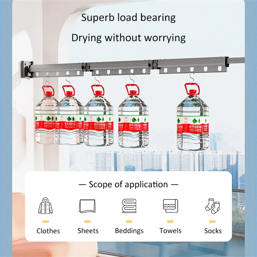 No Punching Folding Clothes Dryer Wall Mounted Drying