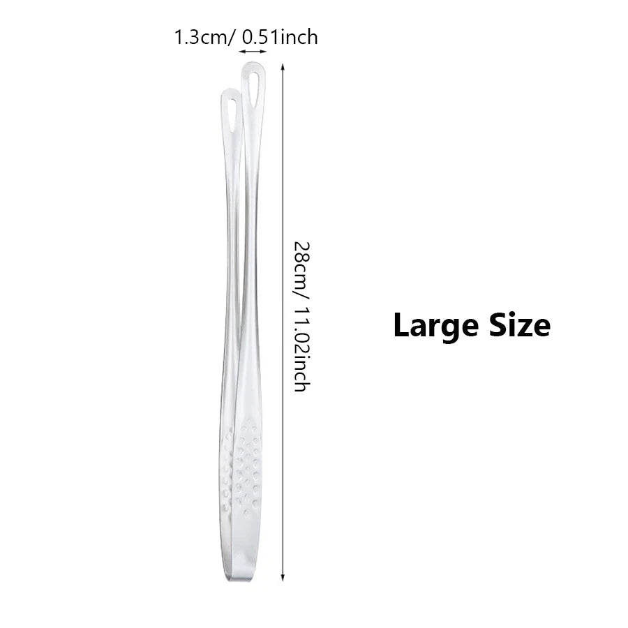 Long Stainless Steel Tongs Non-Slip Heat Resistant Bbq