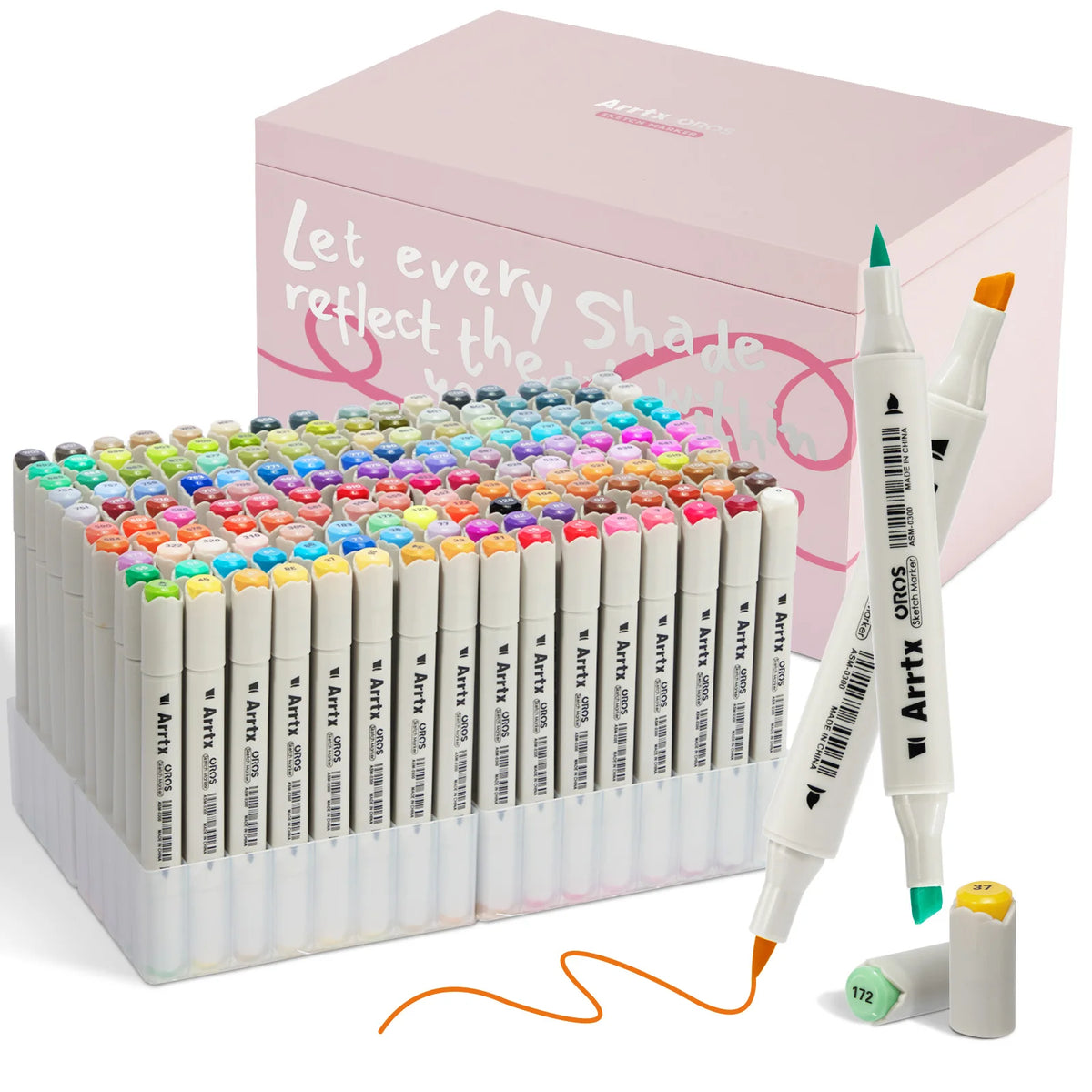 Arrtx Alcohol Markers 160 Color Brush Chisel Dual