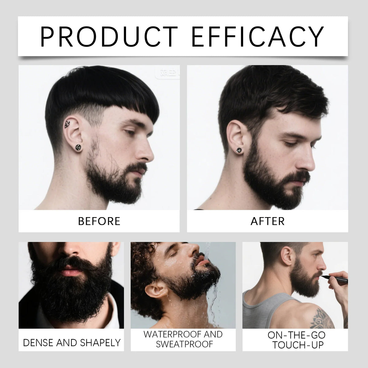 Instant Beard Filler Pen Brush Comb Disposable Waterproof
