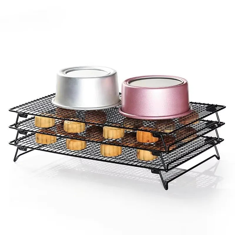 Baking Food Drying Net Black Folding Bread Rack