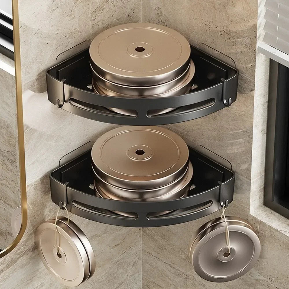 Bathroom Shelves Organizer No Punching Required Corner Shelf