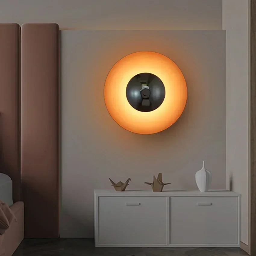 Modern Minimalist Designer Led Wall Light Dish Foyer